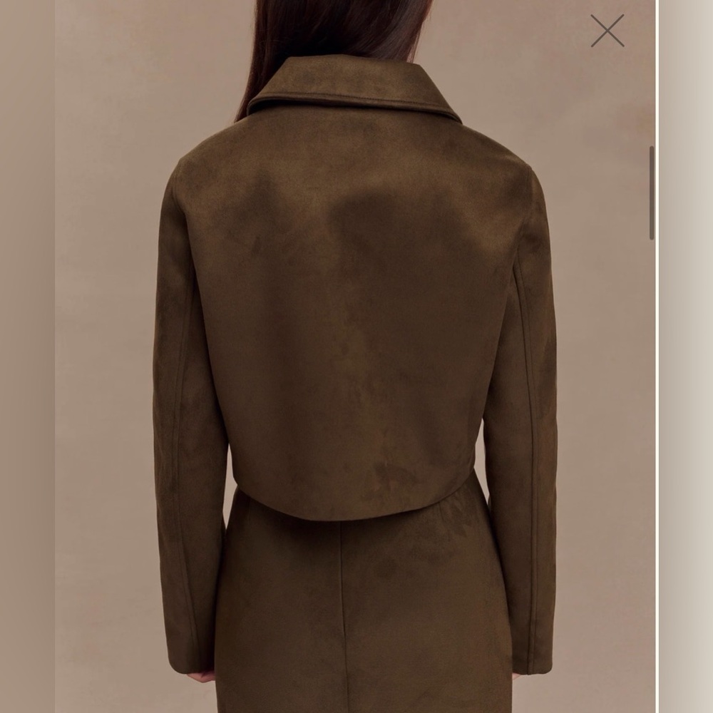 Meshki HAYES Faux Suede Collared Jacket - Picture 9 of 9